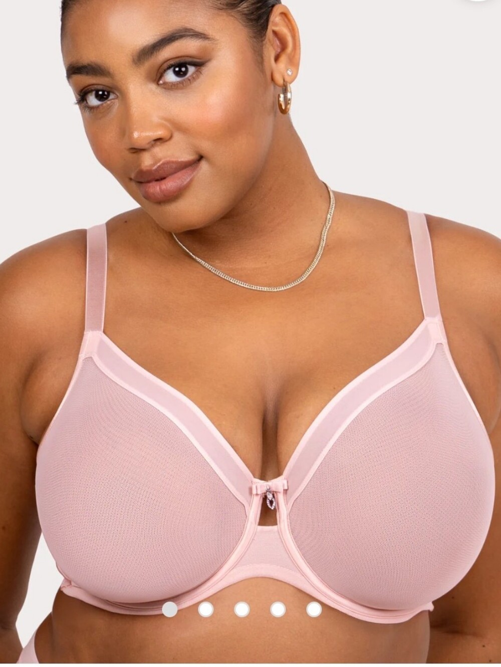 Curvy Couture Sheer Mesh Full Coverage Unlined Underwire Bra 34ddd Nwt